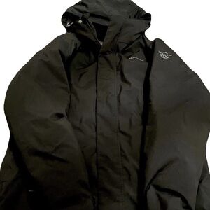 Down Moosejaw Mountaineering Men's Black insulated Lightweight Parka